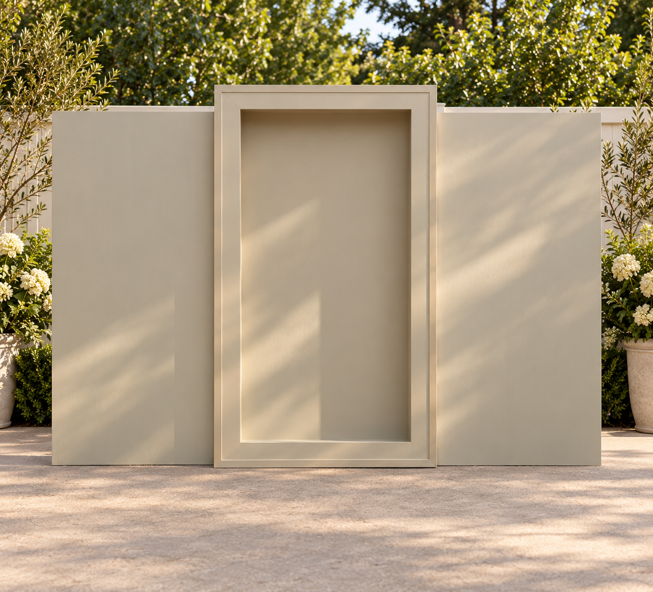 Custom three panel event backdrop