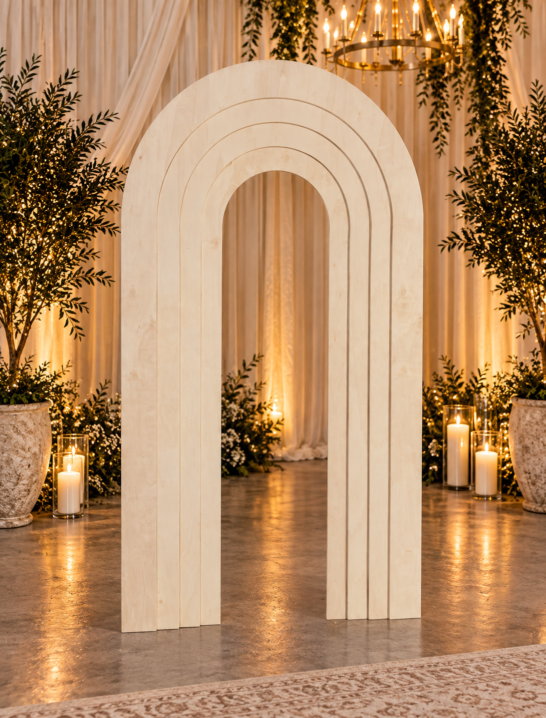 Layered arch backdrop