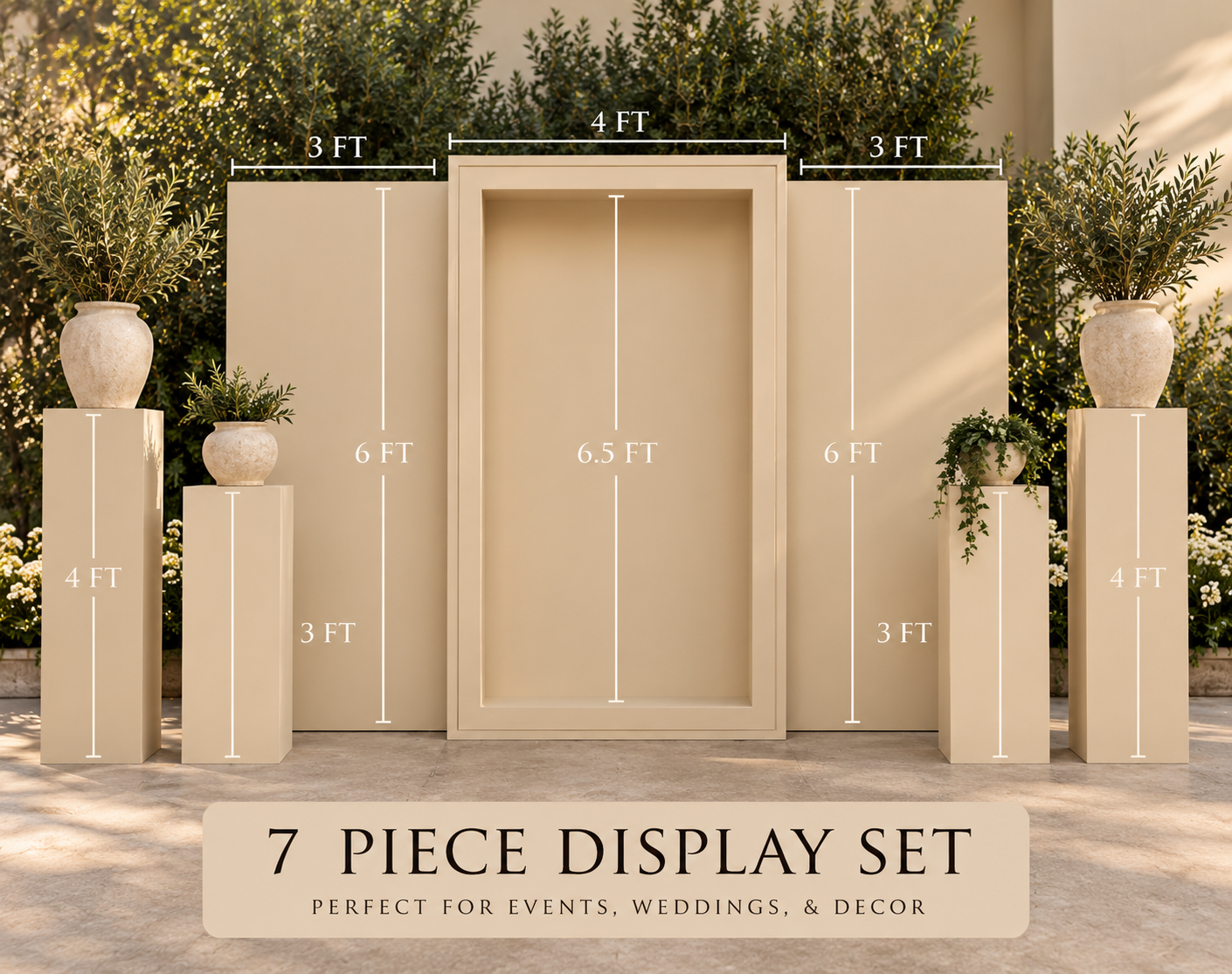 Seven piece display set